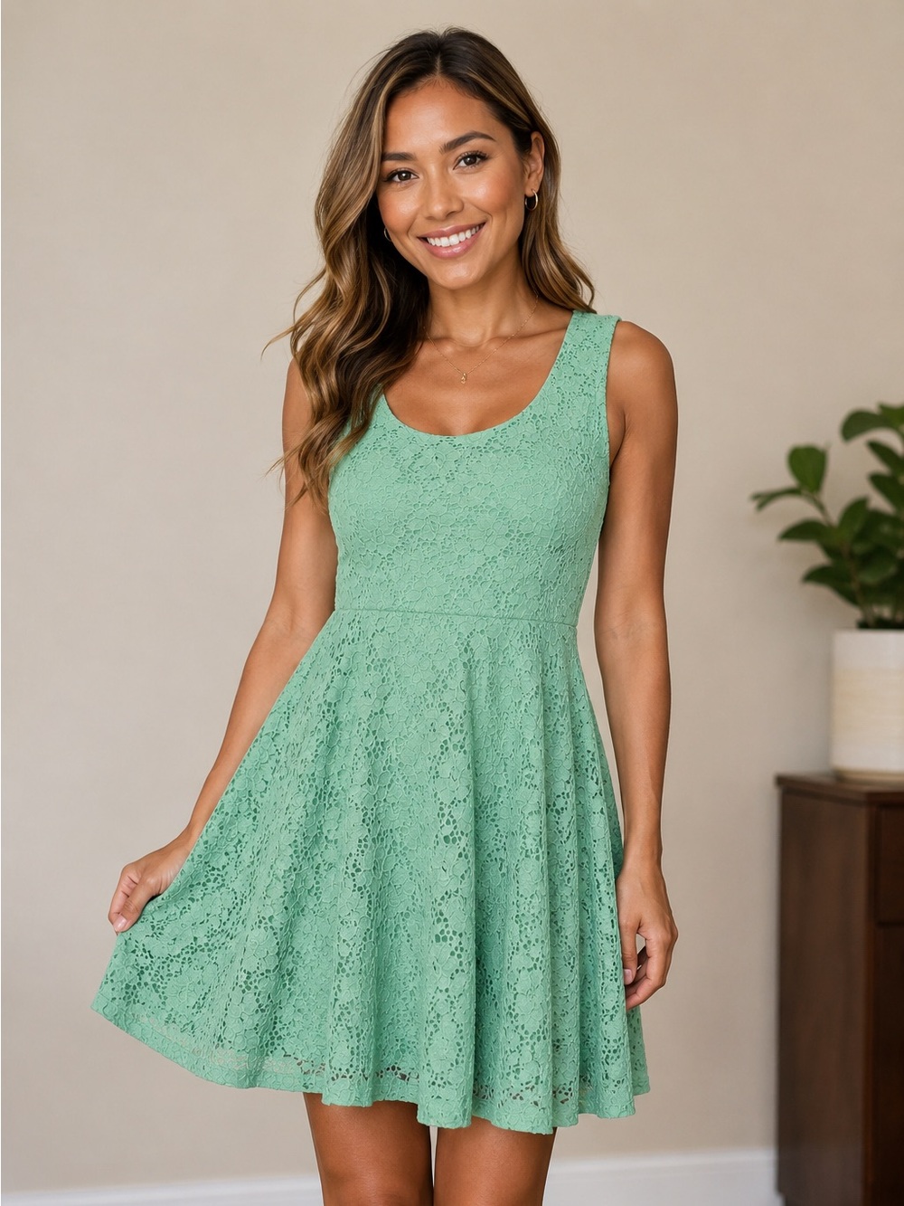 Candie's Mint Green Lace Sundress